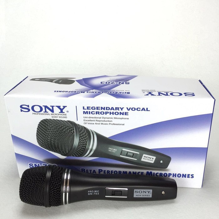 Mic karaoke Sony có dây phụ kiện cho Loa bluetooth, loa kéo, ampli đa năng