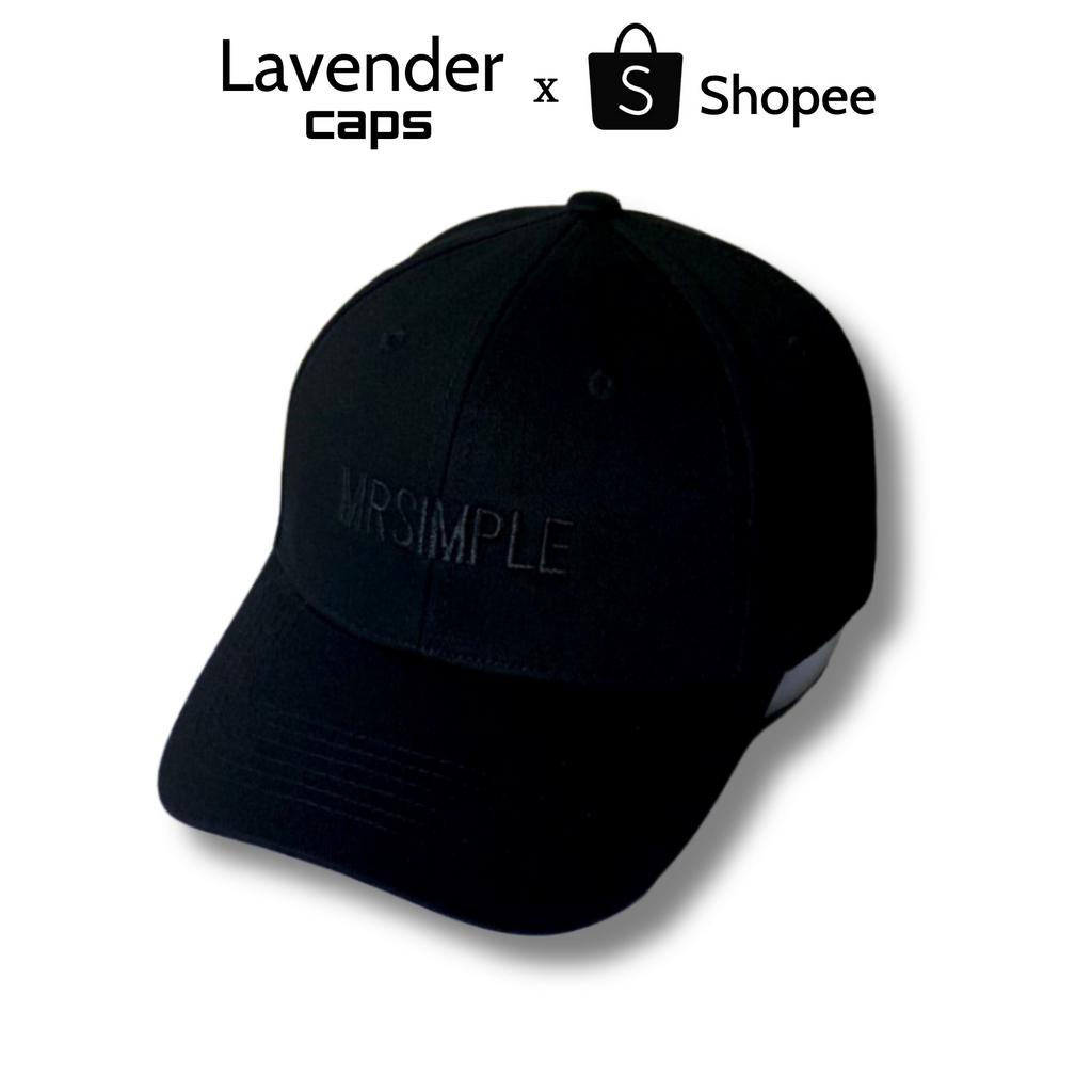 Nón kết Mũ lưỡi trai Mr.simple đen logo thêu tinh tế Free size