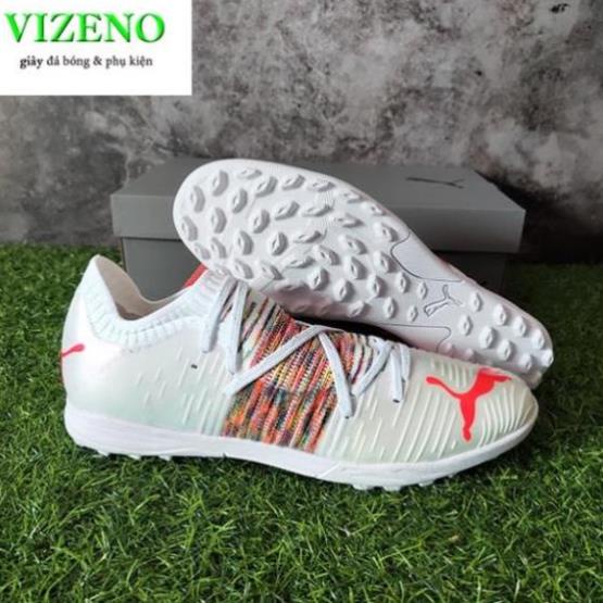 Giày đá bóng Puma Future Z 1.1 đinh TF màu trắng vạch cam - giày đá bóng vizeno ! < 🏐️ ⚾️