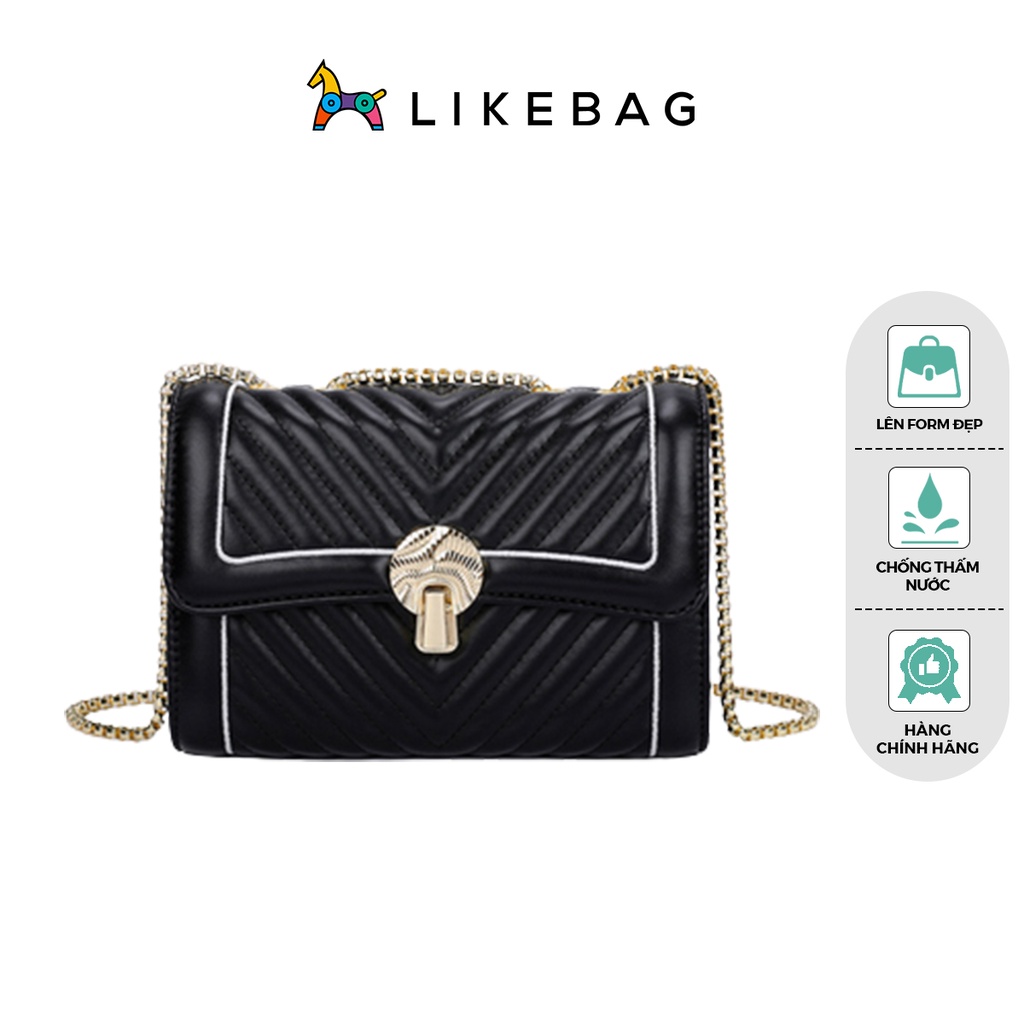 Túi xách nữ đeo chéo thời trang LIKEBAG khóa hợp kim kiểu dáng sang trọng CJ015 - LIBAGI