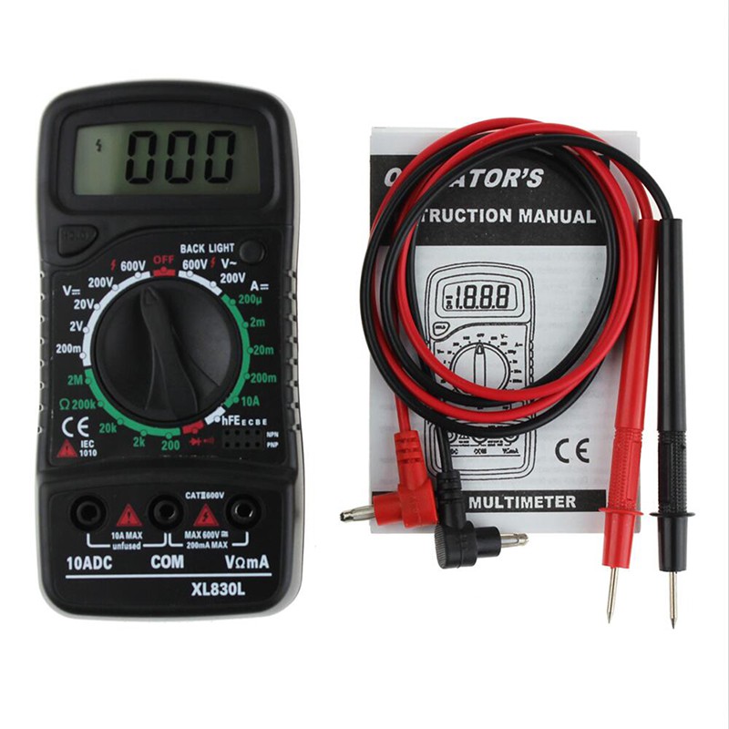 Máy đo điện vạn năng điện tử XL-830L + Bộ phụ kiện kèm theo