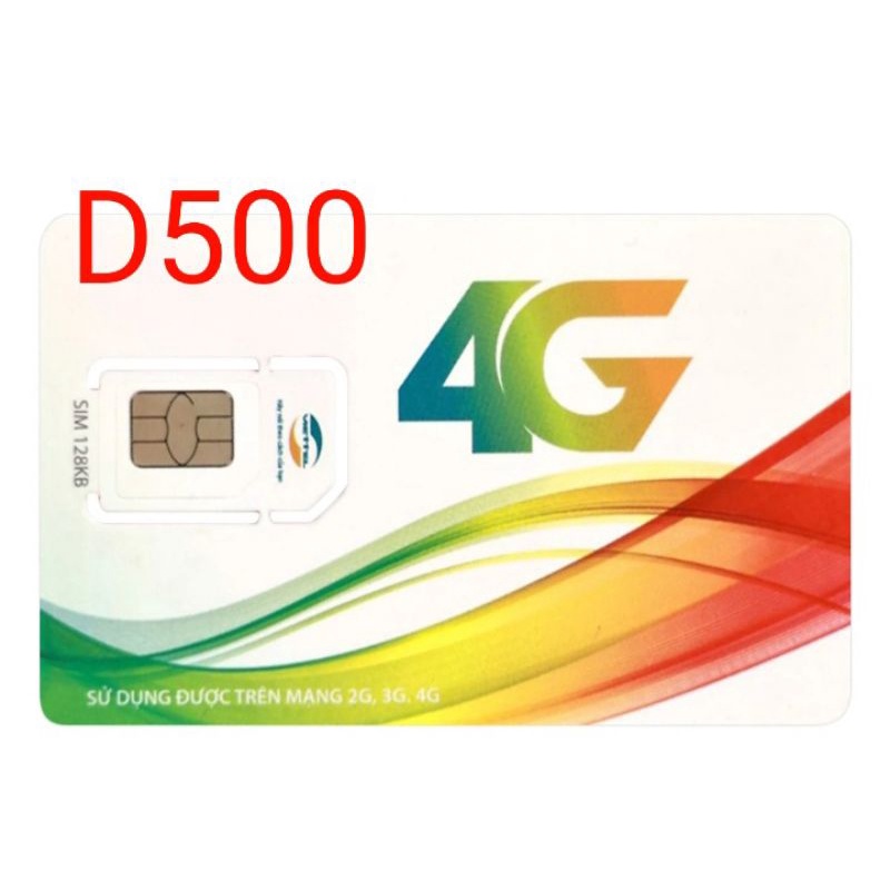 Sim viettel D500 4GB/tháng chọn gói 1 năm không cần nạp