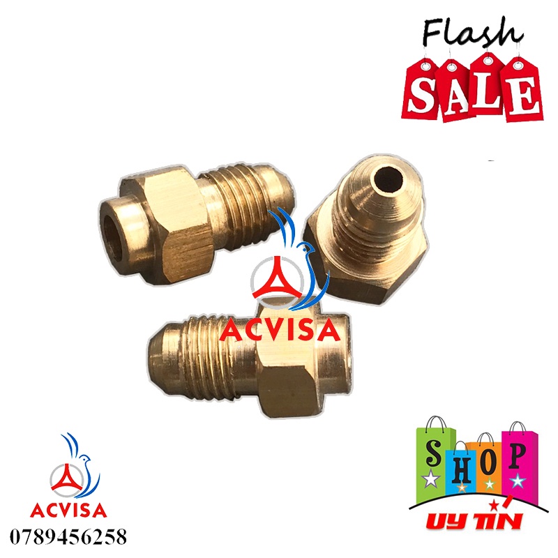 Combo 3 Zắc Co Ø6; Ø10; Ø12 (Đầu Đực)