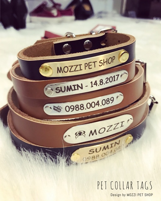 Pettag Mozzi - Dây da gắn tag dành cho thú cưng