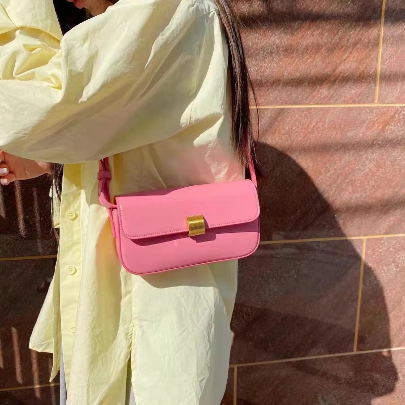 Túi đeo dưới cánh tay Dáng Vuông Nhỏ Màu Hồng Dễ Thương Thời Trang 2022