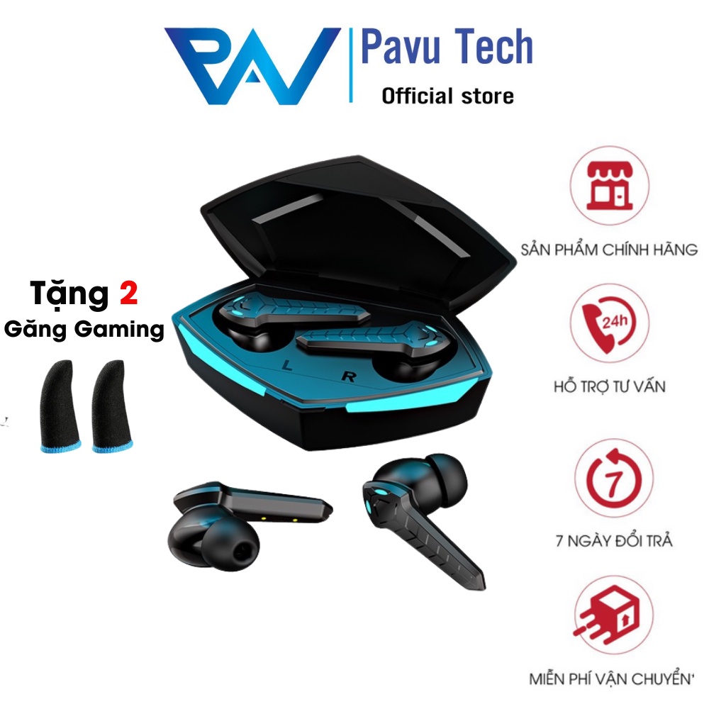 Tai Nghe Bluetooth Gaming P36 Pro ,Tai Nghe TWS Gaming Pro,  -Có Mic , Độ Trễ Cực Thấp 0.045s Chính Hãng Pavu Tech