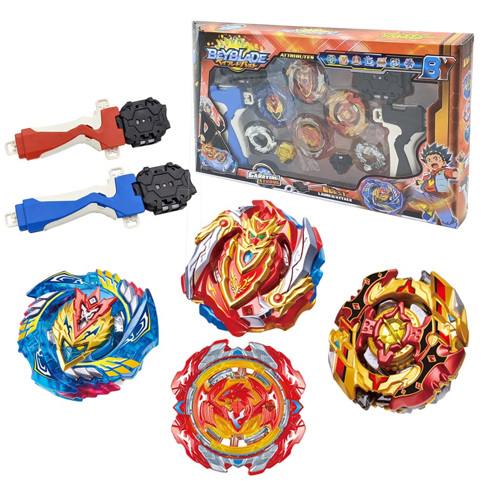 Con quay BeyBlade + 2 Tay cầm - Con quay vòng xoay thần tốc