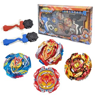 Bộ 4 Con quay BeyBlade + 2 Tay cầm – Con quay vòng xoay thần tốc