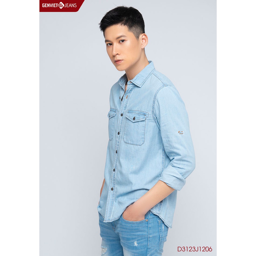 Áo somi dài tay nam D3123J1206 GENVIET | BigBuy360 - bigbuy360.vn