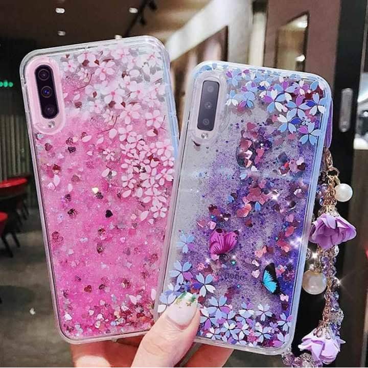 Ốp Lưng Nhũ Chảy Samsung Hoa đào A20s,A9Pro,A7 2017,A70,A5 2017,A7 2016,A8Plus,M20,A10,A9 2018 (TẶNG DÂY ĐEO THỜI TRANG)