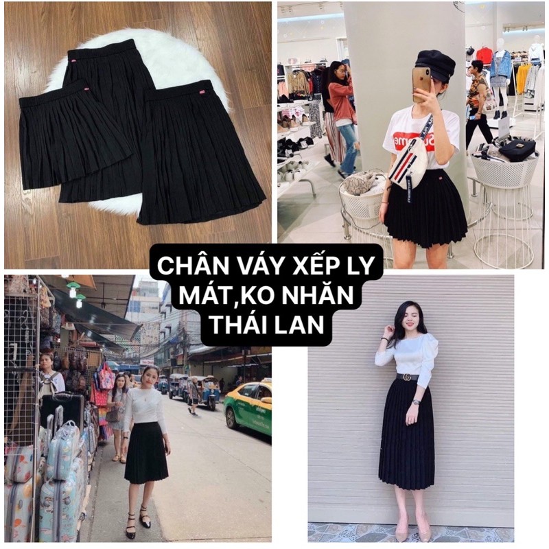 [CHỈ BÁN HÀNG THÁI] CHÂN VÁY XẾP LI JUMTIP THUN MÁT,KHÔNG NHĂN THÁI LAN[FREESHIP][MẶC SIÊU MÁT,MỊN,SỊN]