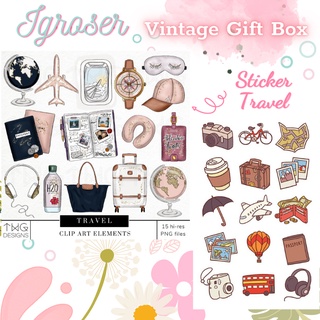 [Nhãn dán] ⚡ Sticker trang trí Travel 02