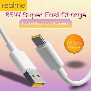 Realme Original Vooc Super Fast Charge Cáp USB Type C, Cáp USB C sạc nhanh 6.5a Super Dart cho Gt Narzo 30a 20pro X50 Pro Cáp 5g X7 Xt X2