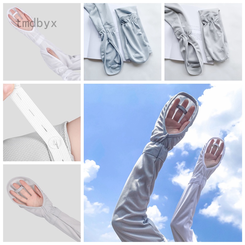 Tmdbyx 1 Cặp Găng Tay Làm Mát Hở Ngón Chống Tia UV Nhanh Khô Dành Cho Chạy Bộ Ngoài Trời