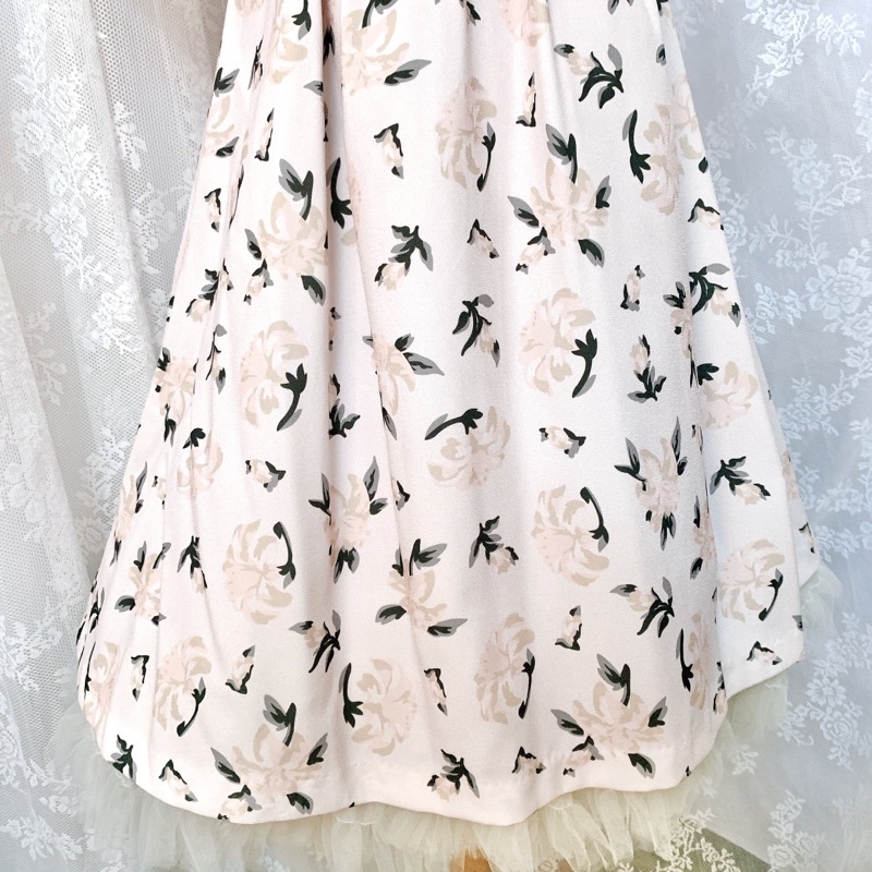 Đầm voan Nhật Dazzlin form babydoll in hoa pastel