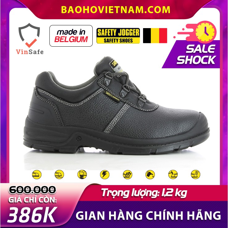 Giày Bảo Hộ Lao Động Jogger Bestrun 231 chính hãng siêu bền mũi thép chống đinh đế cao su chống trượt | BigBuy360 - bigbuy360.vn