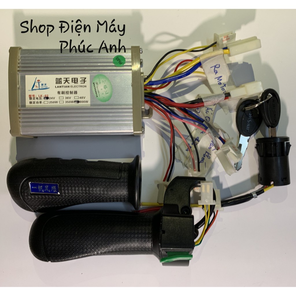 Bộ điều khiển tốc độ motor DC 24v 800w dùng tay ga