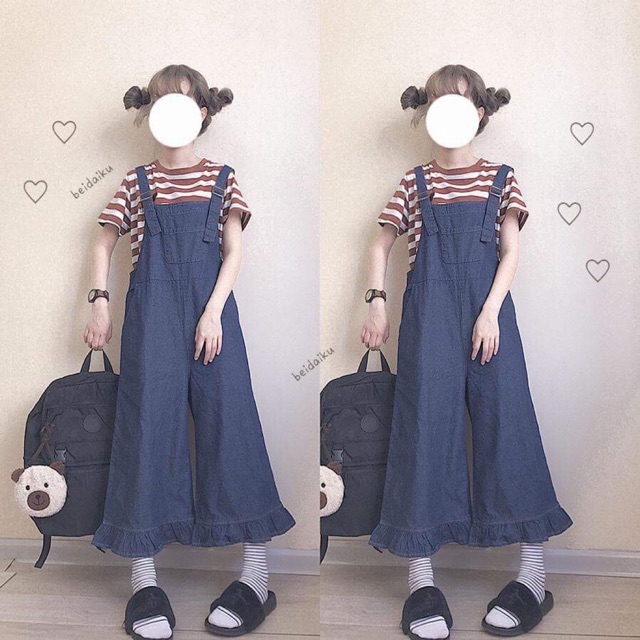 [ORDER] Yếm jeans baggy xinh xắn dễ thương | BigBuy360 - bigbuy360.vn