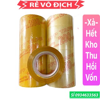 (XẢ KHO) BĂNG KEO TRONG ĐỤC 200Y GIÁ XƯỞNG - CÂY 6 CUỘN