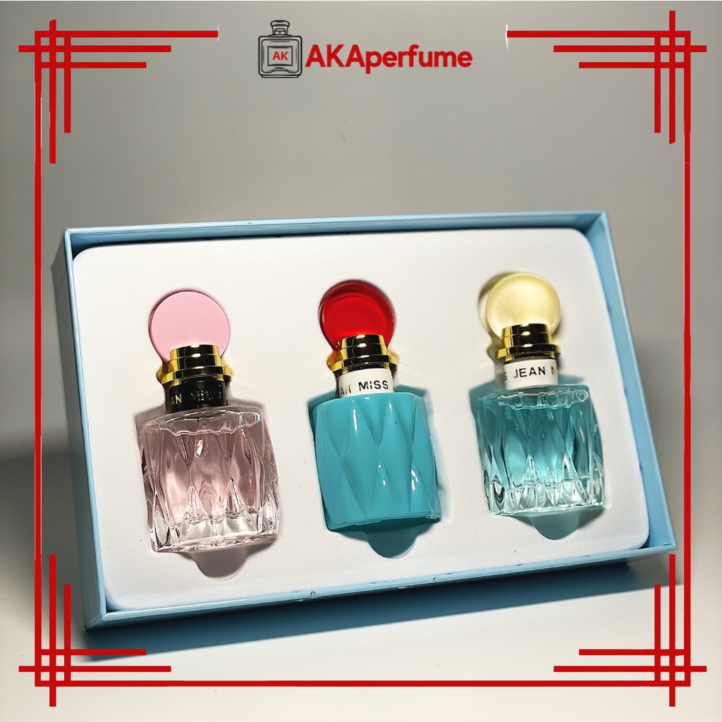 Nước hoa nữ bộ set quà tặng chính hãng Jean Miss hiệu Meow Meow,dầu thơm nữ bộ giftset EDT 3x30ml - Akaperfume store