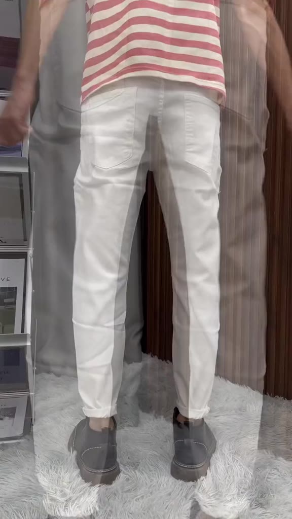 Quần Jean Nam Trắng Trơn không rách gối Chất Bò Cao Cấp co dãn 4 chiều, quần rin nam đẹp 25AD003 Nhiều Mẫu Mới | BigBuy360 - bigbuy360.vn