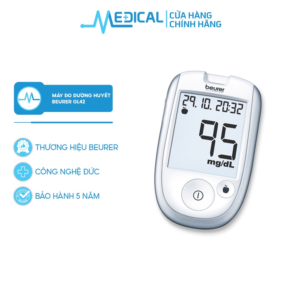 Máy đo đường huyết BEURER GL42 cho kết quả chính xác nhanh chóng - MEDICAL