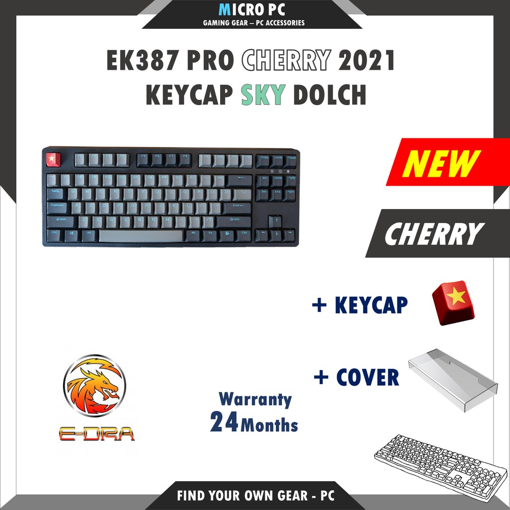 Bàn Phím Cơ Gaming🎮FREESHIP🎮 E-DRA EK387 PRO 2021 (Gateron- Cherry Switch/Type C/Cherry Stab) - Chính hãng BH 24 Tháng | BigBuy360 - bigbuy360.vn