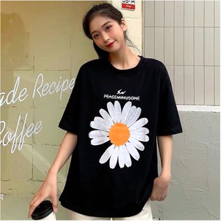 Áo Phông Nữ Hoa Cúc 100% Cotton 💖FREESHIP💖 Áo Phông Thụng Tay Lỡ Siêu Hot