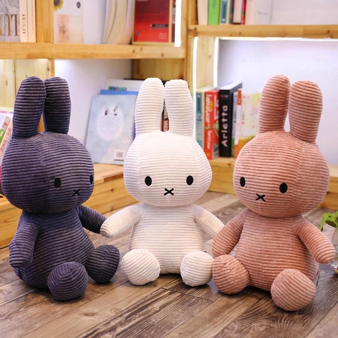 MiffyThỏ bông Miffy dễ thương size 25 cm chất liệu bông nhung mịn cao cấp 8 màu, thú bông đáng yêu cho bé - Happy Hug