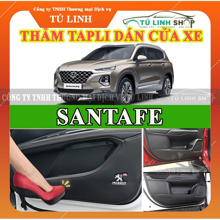 Bộ 4 Thảm Tapli dán cánh cửa chống trầy xước xe SANTAFE 2014-2018