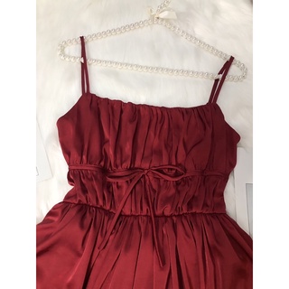 ĐẦM LỤA XOÈ CỘT NƠ NGỰC - ĐẦM CHERRI BOUTIQUE