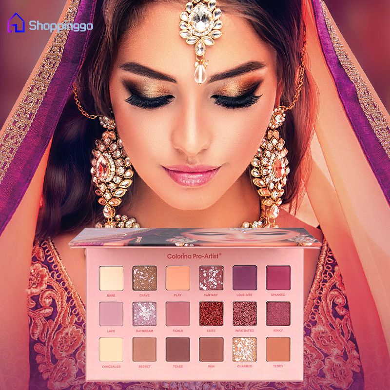 Bảng phấn mắt 18 màu lì và ánh nhũ kết hợp trang điểm kháng nước và lâu trôi
 | BigBuy360 - bigbuy360.vn