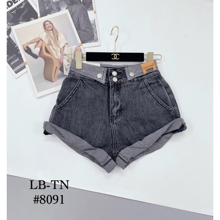 Quần short jean vẳn gấu