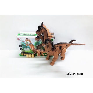 858b hộp khủng long pin cánh đồ chơi, 3 đầu, cổ dài, đẻ trứng