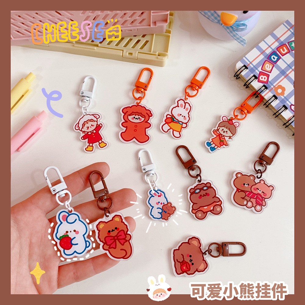 [ 2021] Móc khóa in hình GẤU HÀN QUỐC