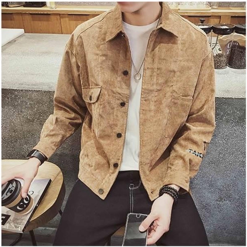 Áo Khoác Tay Dài Dáng Rộng Phong Cách Nhật Bản Thời Trang Xuân Thu Cho Nam Trung Niên