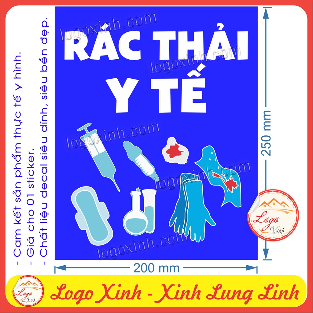 LOGO TEM STICKER BẢNG PHÂN LOẠI CHẤT THẢI, PHÂN LOẠI RÁC THẢI ĐỂ BẢO VỆ MÔI TRƯỜNG, PHÂN LOẠI VÀ TÁI CHẾ TÀI NGUYÊN RÁC