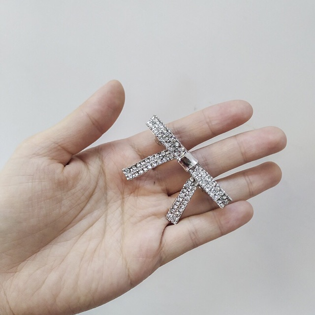 ⛔️Cặp tóc đính đá hình nơ #hot(CTTQAB,5.G0)