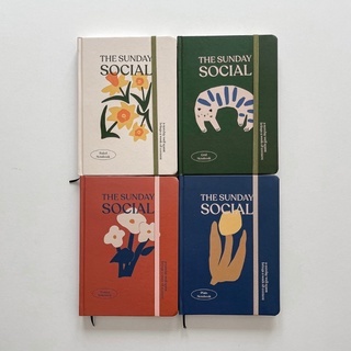 Sổ tay A5 CRABIT ghi chép chấm dot//kẻ ngang/ô vuông/trơn 130gsm chuyên bullet journal, vẽ - SUNDAY SOCIAL