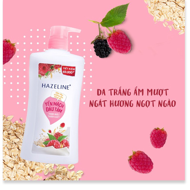 [Mã chiết khấu giảm giá sỉ mỹ phẩm chính hãng] Sữa tắm dưỡng da Hazeline 1kg (Túi)