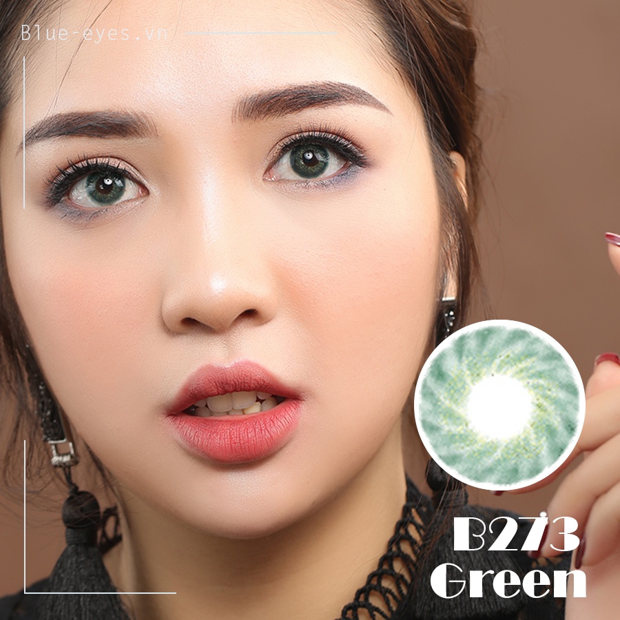 &lt;Lens cao cấp  Hàn Quốc  màu xanh ngọc , vân xoáy TIAM GREEN&gt; lens nhập khẩu chính hãng Hàn Quốc.