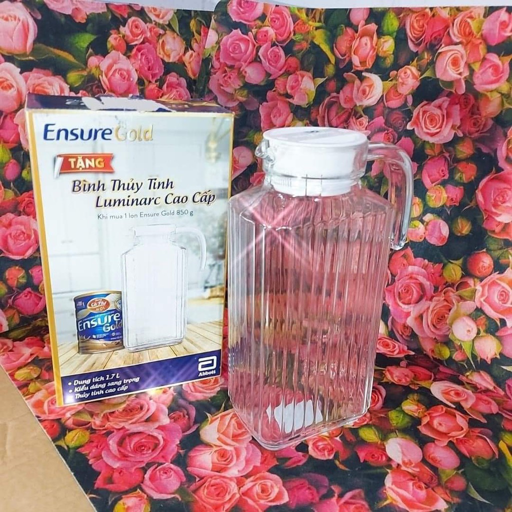 BÌNH THỦY TINH CAO CÂP LUMINARC 1,7L QUÀ TẶNG TỪ SỮA ENSURE