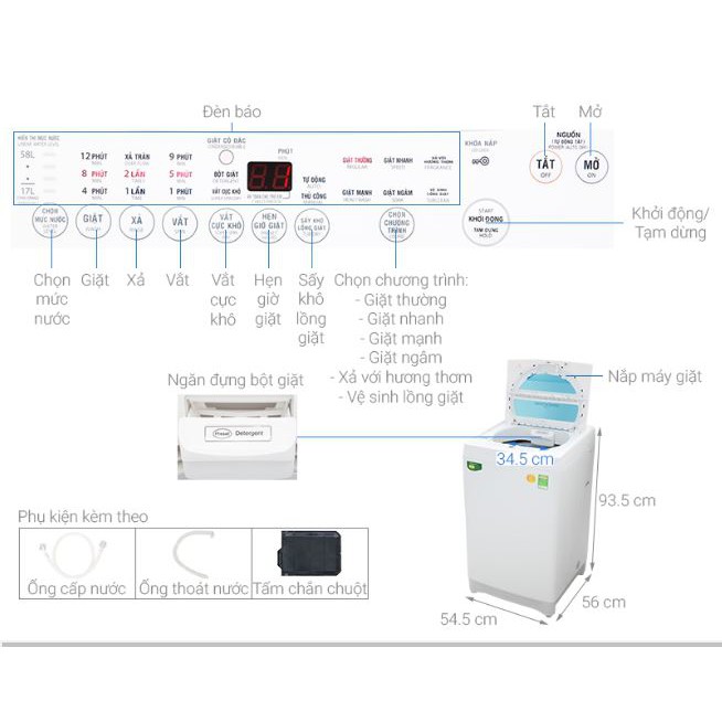 Máy giặt Toshiba 8.2 kg AW-F920LV (WB-WL-WK)