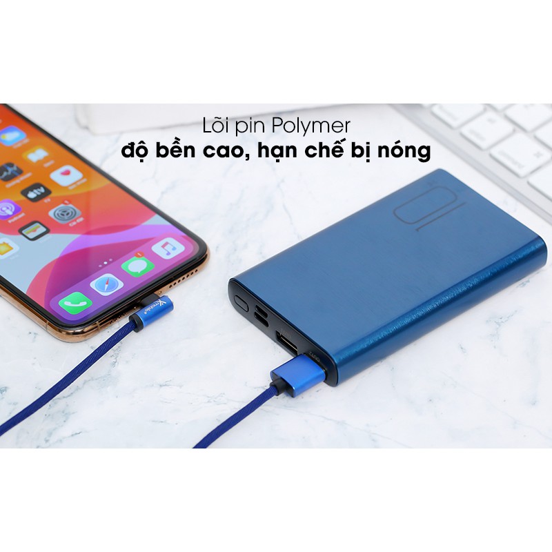 [Mã ELFLASH5 giảm 20K đơn 50K] Pin sạc dự phòng Polymer 10.000mAh Type C Xmobile PJ JP190ST