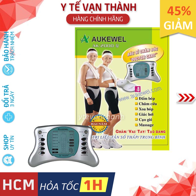 ✅ Máy Massage Dán Xung Điện- Aukewel AK-2000-IV (8 Miếng Dán), (ĐỨC) (BH 24 Tháng) - Mát xa, Massa -VT0092