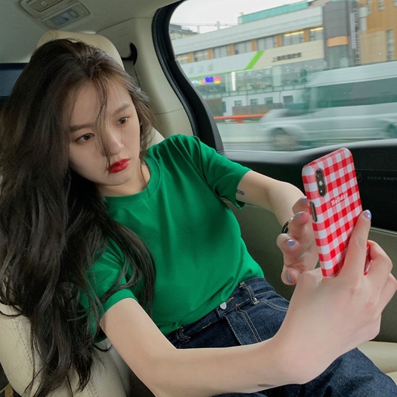 Áo Thun Cotton Cổ Tròn Ngắn Tay Dáng Rộng Thời Trang Mùa Hè Cho Nữ