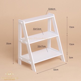 Kệ Bánh Cupcake Hình Thang 3 Tầng tháo lắp tiện lợi, tái sử dụng