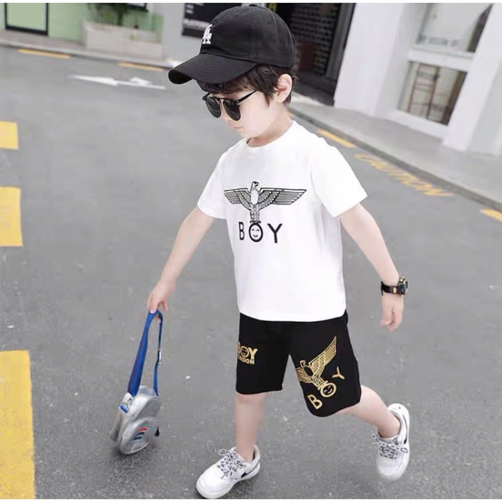 Bộ Đồ Bé Trai  Hàn Quốc In Chữ Boy Phong Cách Thời Trang Cho Bé ❤️ Chất Thun Cotton Lạnh Co Giản 4 Chiều Cho Bé Từ 18-4