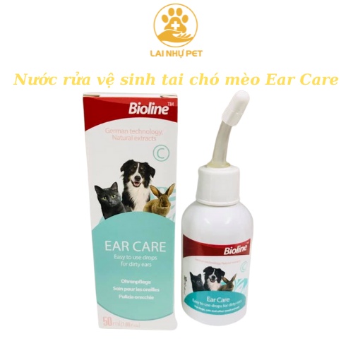 Nước Rửa Vệ sinh Tai Cho Chó Mèo Ear Care Bioline 50ml - LAI NHỰ PET