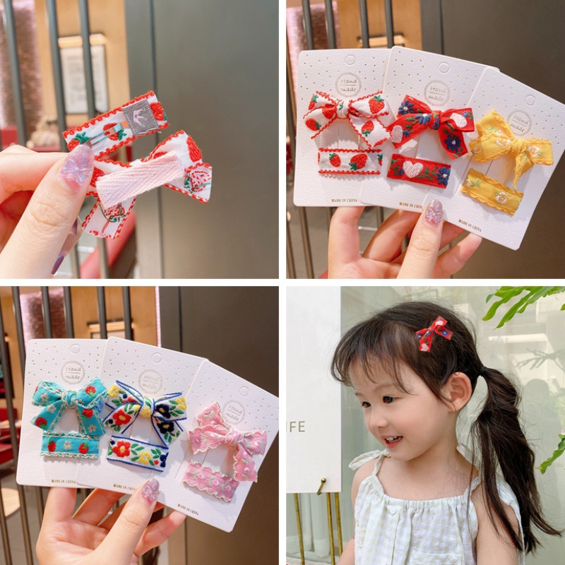 Set 2 Kẹp Tóc Đáng Yêu Nhiều Màu Sắc Tùy Chọn Cho Bé Gái